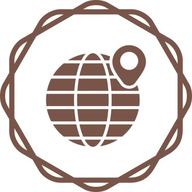 Dünya çapında. Web simgesi basit illüstrasyon