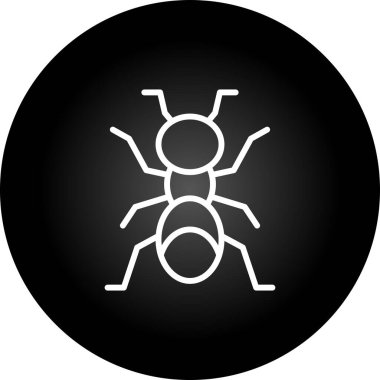 Karınca ağ simgesi, basit vektör illüstrasyonu 