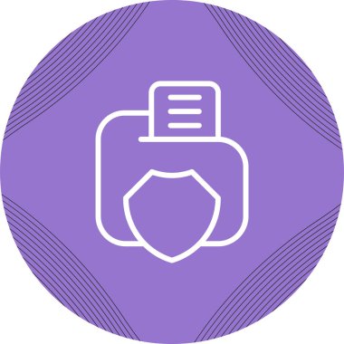 Veri Gizliliği simgesi, vektör illüstrasyonu basit tasarım