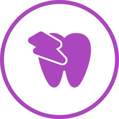 Diş Ağrısı web simgesi, basit illüstrasyon 