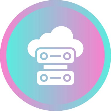 Modern Veri Merkezi simgesinin vektör illüstrasyonu     