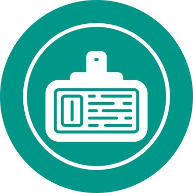 Kimlik kartı belgesi simgesi, vektör illüstrasyonu 