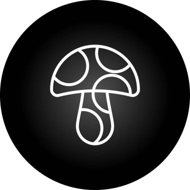 Mantar. Web simgesi basit illüstrasyon 