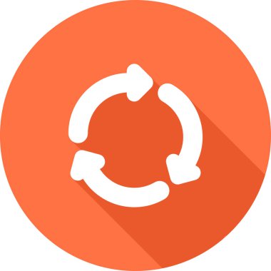 Geri dönüşüm sembolü. Web simgesi basit tasarım