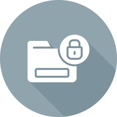 Belge Güvenlik web simgesi, basit vektör illüstrasyonu