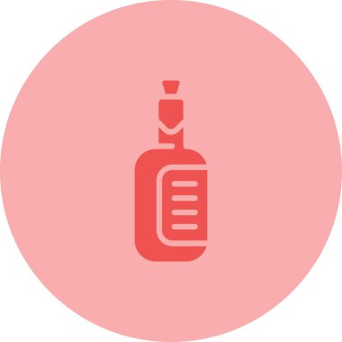 Şampanya şişesi web simgesi, basit vektör illüstrasyonu 