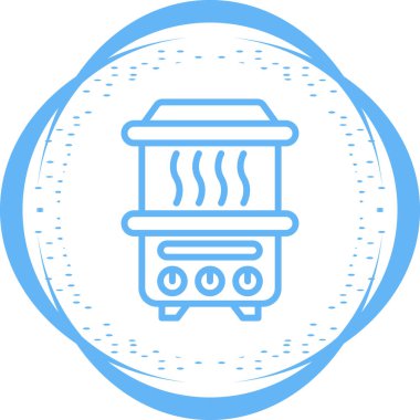 Steamer simgesinin basit vektör illüstrasyonu
