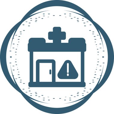 Hastane çizgisi ikon vektör tasarımı