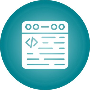 Web tarayıcı simgesi, vektör illüstrasyonu basit tasarım