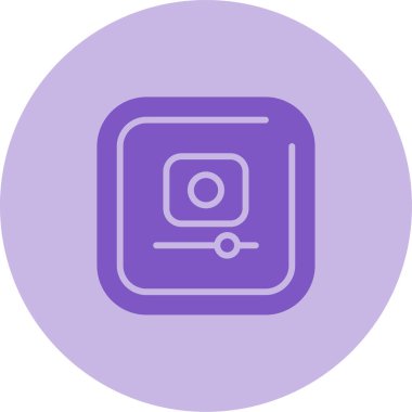 Video Kaydı Kare Vektör İllüstrasyonu