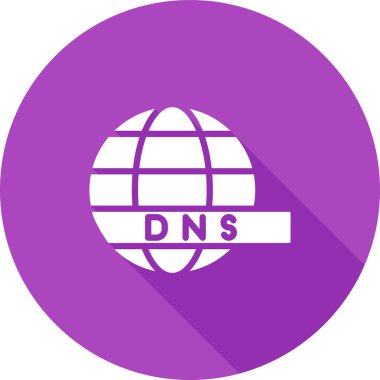 DNS Sunucu web simgesi, basit illüstrasyon