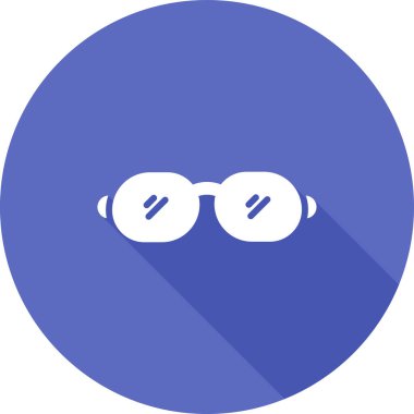 Gözlük Simgesi Vektör Tasarım Şablonu Moda Biçimi