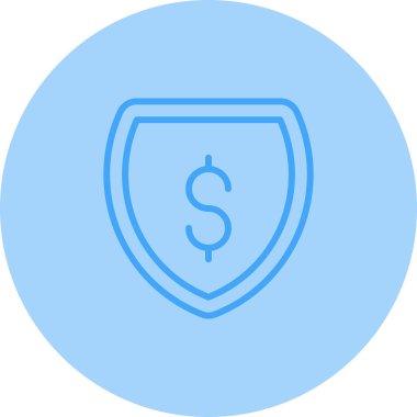 Sigorta simgesi beyaz arka plan üzerinde izole 