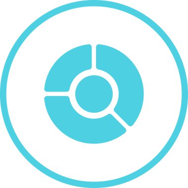 Pie Grafik Simgesi, Grafik İşareti, Renkli Vektör Resimleri