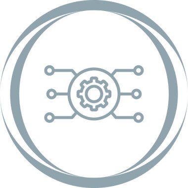 Beyaz Arkaplanda Ağ Yapılandırma Simgesi 