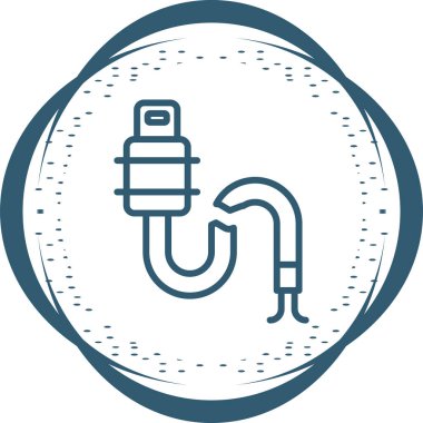 Kırık Kablo ağ simgesi, basit vektör illüstrasyonu