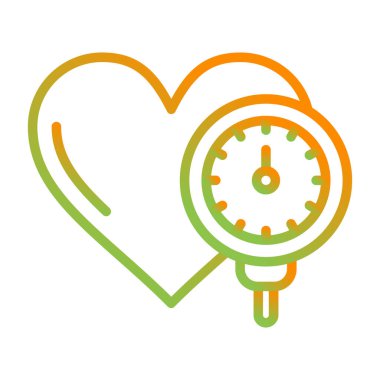 Kan basıncı monitörü simgesi, vektör illüstrasyonu