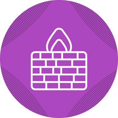 Firewall web simgesinin vektör illüstrasyonu      