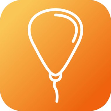 Balon web simgesi, basit vektör illüstrasyonu