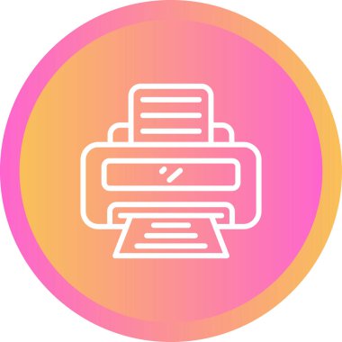 Yazıcı simgesinin vektör illüstrasyonu 