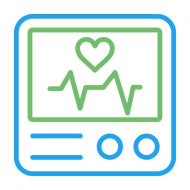 Kalp Atışı İzleyici web simgesi, basit vektör illüstrasyonu 