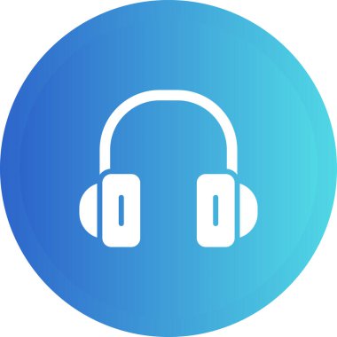 kulaklık web simgesi, vektör çizim 