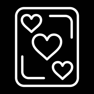 Kart web simgesi oynanıyor, basit vektör illüstrasyonu