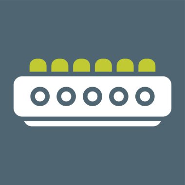 Kablo Sonlandırma Bloğu simgesi, vektör illüstrasyonu