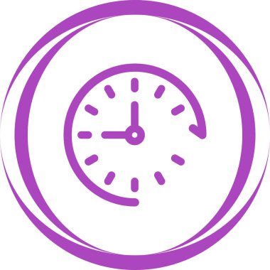 Saat simgesi vektör illüstrasyonu