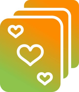 Kartlar. Web simgesi basit illüstrasyon