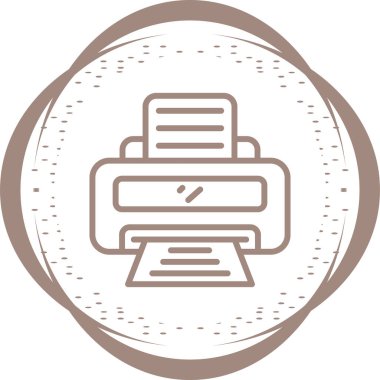 Yazıcı simgesinin vektör illüstrasyonu 