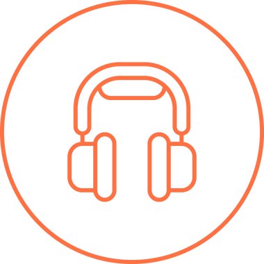 kulaklıklar web simgesi, vektör illüstrasyonu