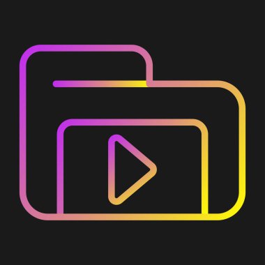 Video player vector icon design 