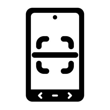 Qr Kod Tarayıcı Web simgesi, basit vektör illüstrasyonu