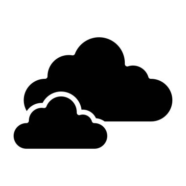 Bulut. Web simgesi basit illüstrasyon
