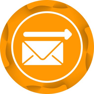 Ok web simgesi ile zarf, basit illüstrasyon