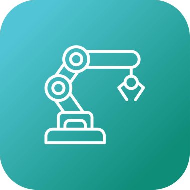 Mekanik Kol. Web simgesi basit illüstrasyon      