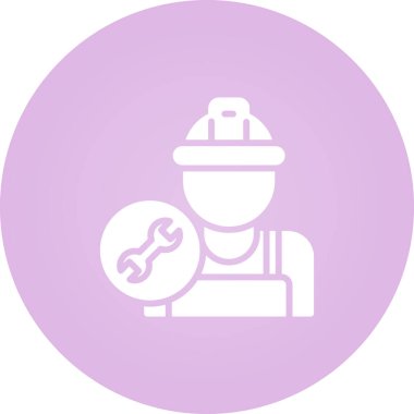 Tesisatçı. Web simgesi basit tasarım