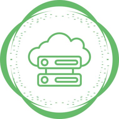 bulut hesaplama ağ simgesi, vektör illüstrasyonu           