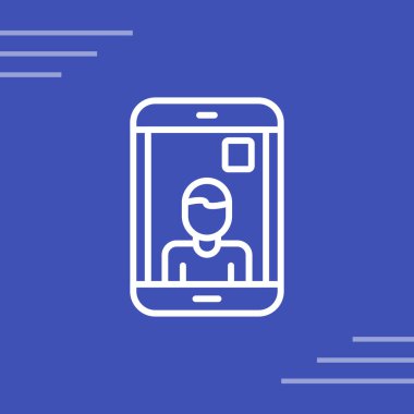 Akıllı Telefon Video Arama simgesi, vektör illüstrasyonu basit tasarım