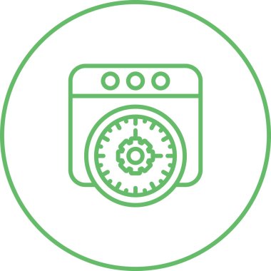 Web Tarayıcı Web simgesi, basit illüstrasyon 