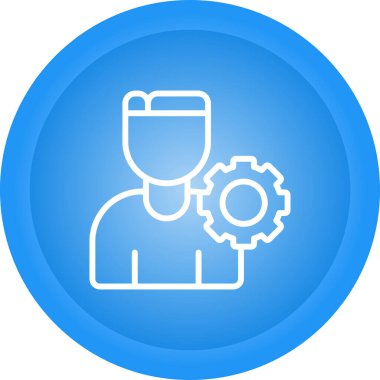 Teknik Destek simgesi, vektör illüstrasyonu basit tasarım