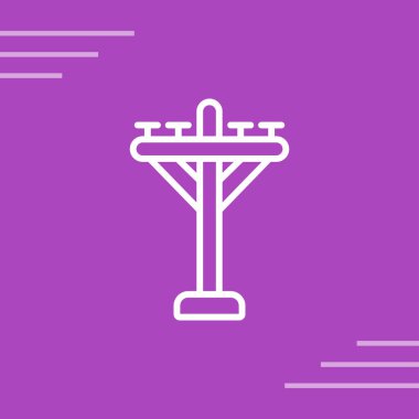 Elektrik Kutbu simgesi, vektör illüstrasyonu basit tasarım