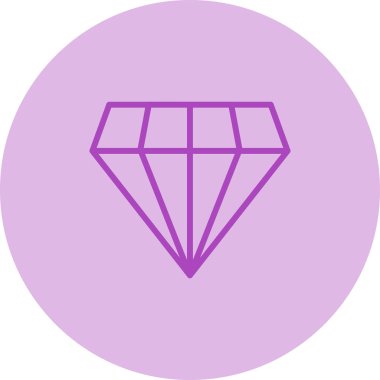 Elmas simgesi, vektör illüstrasyonu basit tasarım