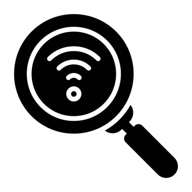 Ağ Keşfi Basit Simgesi Beyaz Arkaplanda İzole Edildi 