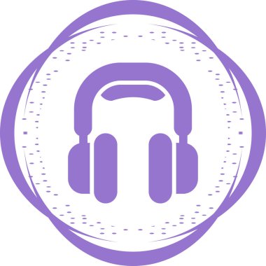 kulaklıklar web simgesi, vektör illüstrasyonu
