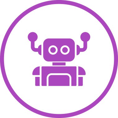 robot. Web simgesi basit illüstrasyon 