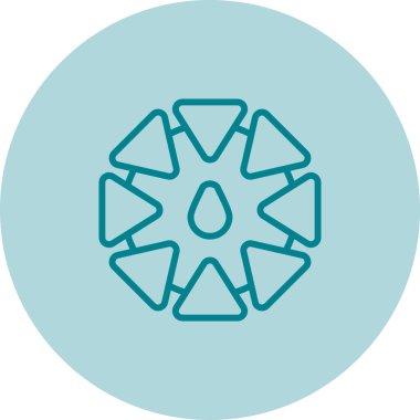 Renkli tekerlek simgesi. Parlak spektrum vektörü. Dairesel gradyan çizimi. Canlı tasarım ögesi.