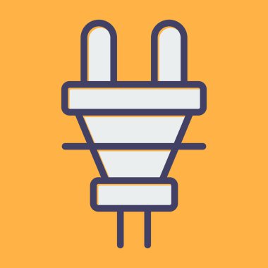 elektrik prizi simgesi. Web illüstrasyonu