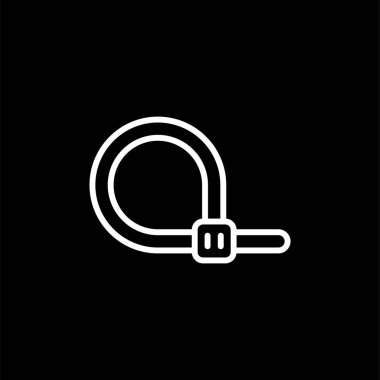 Kablo bağı simgesi, vektör illüstrasyonu basit tasarım